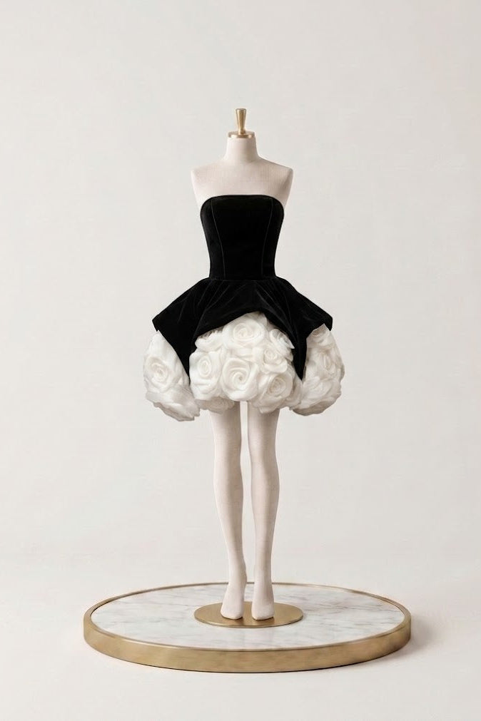 3D Flower Mini Dress
