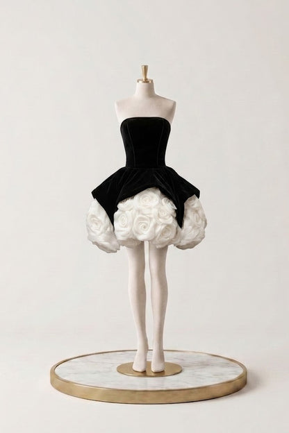 3D Flower Mini Dress