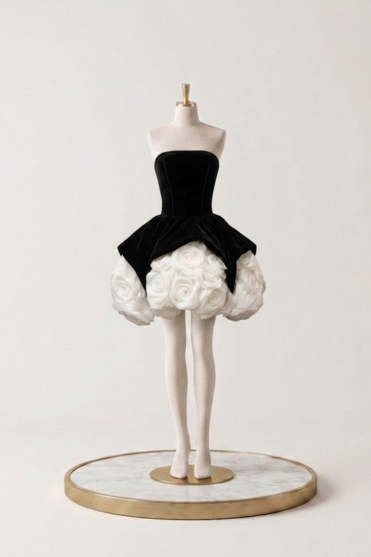 3D Flower Mini Dress