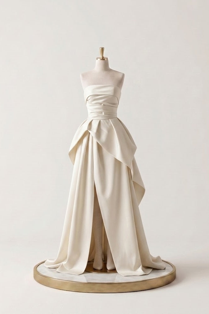 Cotton Strapless Corset Dress