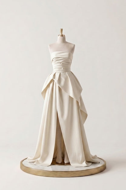 Cotton Strapless Corset Dress